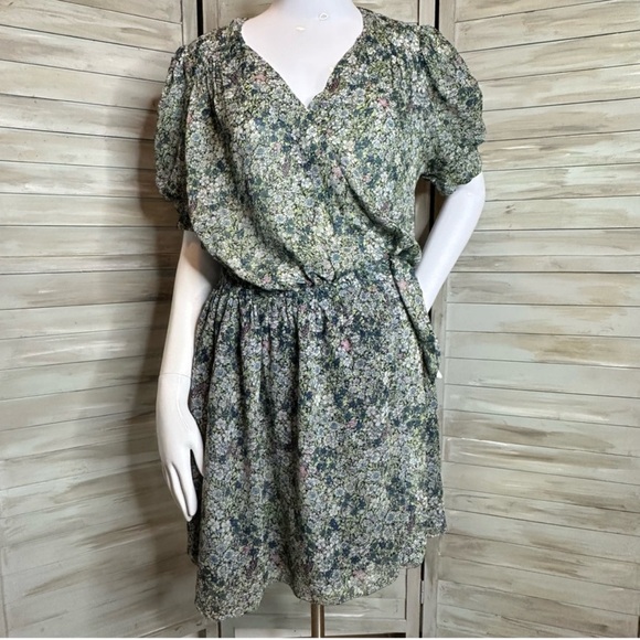 Zadig & Voltaire Betty Mousseline Liberty Garden floral mini wrap dress small - Picture 3 of 16